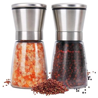 YEUHTLL 2 Pcs Rotating Seasoning Bottles Salt Spice Shaker Pepper