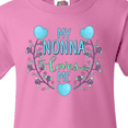 thumbnail image 4 of Inktastic My Nonna Loves Me with Flowers and Hearts Youth T-Shirt, 4 of 5
