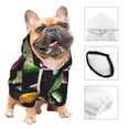 thumbnail image 3 of Fotbe Colorful Fishing Lures Sudadera con Estampado para Perros Pequeños – Suéter con Capucha para Mascotas, Tela Suave de Forro Polar con Bolsillo-XX-Large, 3 of 7