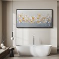 thumbnail image 5 of Large Framed Canvas Print Yellow & White Abstract Butterfly in Group Wall Art Decorative Ready to Hang Painting for Living room Bedroom - 60"x30" Black Frame, 5 of 9
