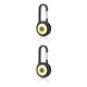 thumbnail image 1 of Advancent Linterna portátil ajustable 3 modos llavero luz mosquetón colgante potente brillo herramienta de iluminación antorcha pesca Negro 2piezas Advancent CBP193645, 1 of 6