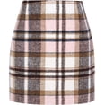 thumbnail image 1 of Jupe Mini à Carreaux pour Femmes Taille Haute Ligne A Jupe Crayon Automne, 1 of 5