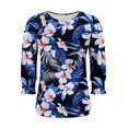 thumbnail image 5 of Women's 3/4 Sleeve Tops V Neck Summer Tops for Teen Girls 2025 Women Summer Blouses Trendy T Shirts for Women Loose Fit Graphic Pack clearance my orders, 5 of 5