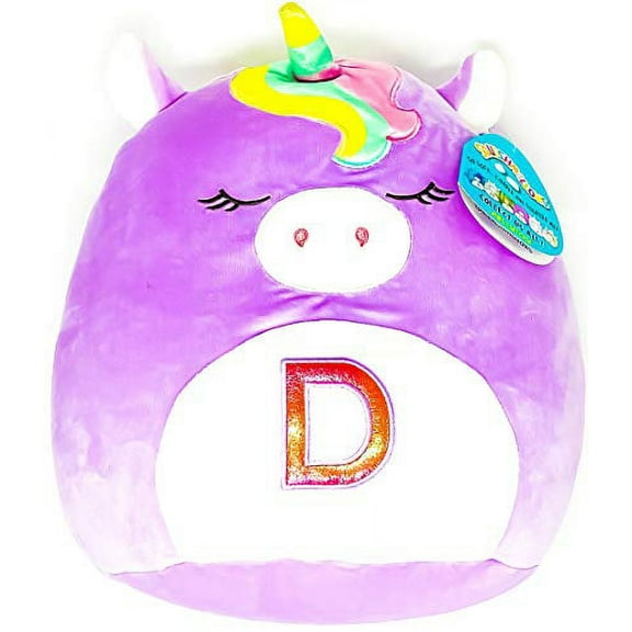 Squishmallow Kelly Toys Silvia The 12" Monogrammed Purple Unicorn Super Soft Stuffed Plush Toy Pillow