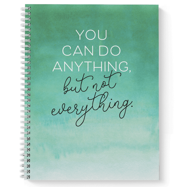 Softcover Not Everything 8.5" x 11" Motivational Spiral Notebook