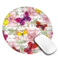 thumbnail image 2 of Disketp Butterflies And Vintage Small Mouse Pad 7.9x7.9 Inches,Washable Round Mousepad For Office Laptop Computer,Non-Slip Rubber Base Mouse Pads For Wireless Mouse, 2 of 8