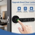 thumbnail image 4 of Keypad Door Lock with Handle, 5-in-1 Fingerprint Smart Lock App access management, Auto Lock, remote unlocking and Privacy/Passage modes for bedrooms, home offices and apartments., 4 of 8