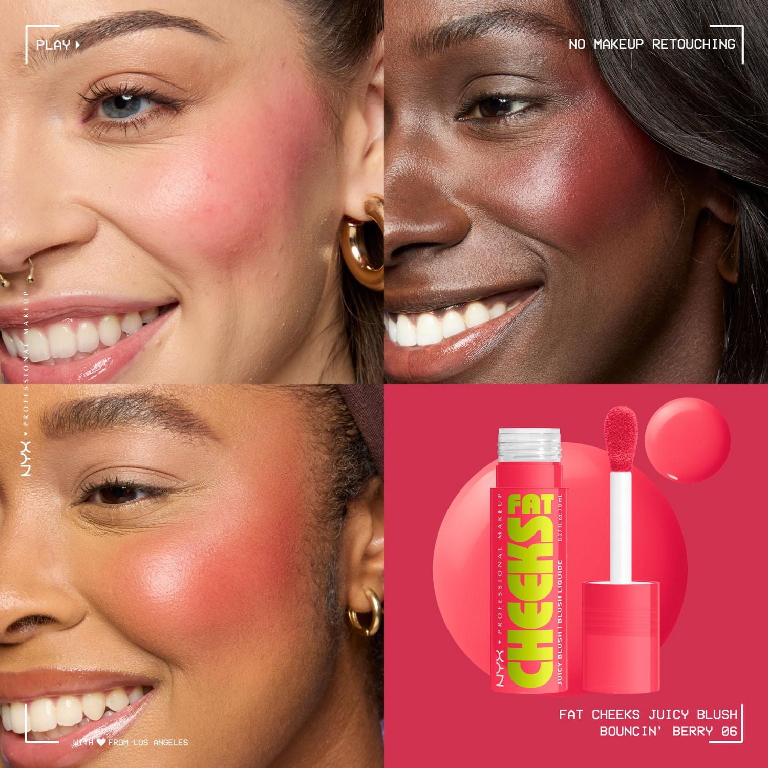 NYX Professional Makeup Fard à joues liquide Fat Cheeks Avec huiles et peptides