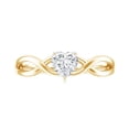 thumbnail image 5 of Rosec Jewels Lab Grown Diamond Heart Promise Ring for Women - Crossover Ring - EF-VS Quality - Ready to Gift for Valentines Day, 18K Yellow Gold, US 6.00, 5 of 9