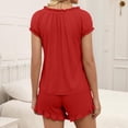 thumbnail image 6 of MEICHEN Lounge Set for Women Womens Pajama Set 2 Piece Sleeve Top and Shorts with Pocket Bridal Sets For Summer Essentials Fashion Sleepwear, 6 of 9