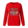 thumbnail image 4 of Chandail en Molleton de Noël pour Femmes 2023 Imprimé de Noël à Manches Longues et Col Rond en Liquidation, 4 of 5