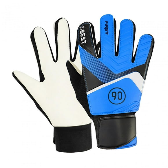 Ruiboury Kids Goalkeeper Gloves Soccer Gloves Nonslip Goalie Breathable Soccer Green Gloves Blue 6