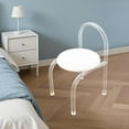 thumbnail image 6 of Modern Minimalist Acrylic Chair, Clear Vanity Stool with Backrest and Cushion Small Accent Chair for Makeup Room Dining Room Living Room, 6 of 12