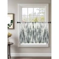 thumbnail image 2 of Sheer Curtains 54 Inch Length, Sage Green Grey Vintage Semi Sheer Curtains Light Filtering Window Treatment, Retro Abstract Art Privacy Voile Drapes for Living Room Bedroom 52x54 Inch, 2 of 7