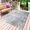 Light Gray Light Blue, variant on Turtle Coastal Outdoor Rug for Patio/Deck/Porch, Non-Slip Large Area Rug 4 x 6 Ft, Nautical Summer Beach Coral Jellyfish Rustic Indoor Outdoor Rugs Washable Area Rugs, Camping Rug Carpet Runner