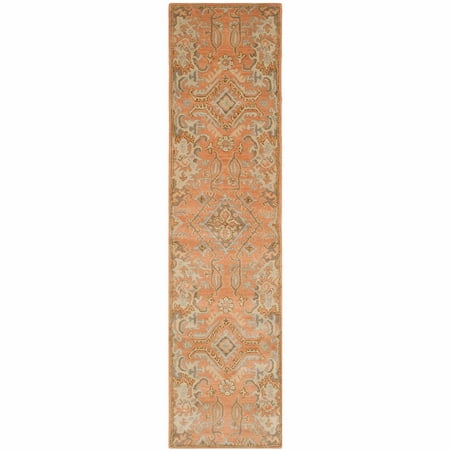 Terra Cotta Garden Rug - Safavieh Wyndham Richmal Hand-Hooked Runner Rug, Terracotta