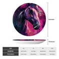 thumbnail image 2 of Kdxio Watercolor Painting White Horse Bone China Decorative Plate Ceramic Decorative Plate for Home Office Wall Stand Decorative Plates for Home Bedroom-7in, 2 of 6