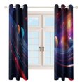 thumbnail image 3 of Blackout Curtains for Bedroom Galaxy Star Outer Space Full Room Darkening Grommet Curtains for Living Room,Thermal Insulated Ombre Drapes, 3 of 7