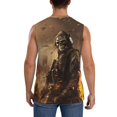 thumbnail image 4 of Balery Apocalyptic Skull Soldier Camisetas sin mangas para hombre, absorbe la humedad y protege contra el mal olor.-XX-Large, 4 of 7