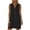 Black, variant on Summer Womens Dress Sleeveless Notch Neck Lightweight Mini Dress