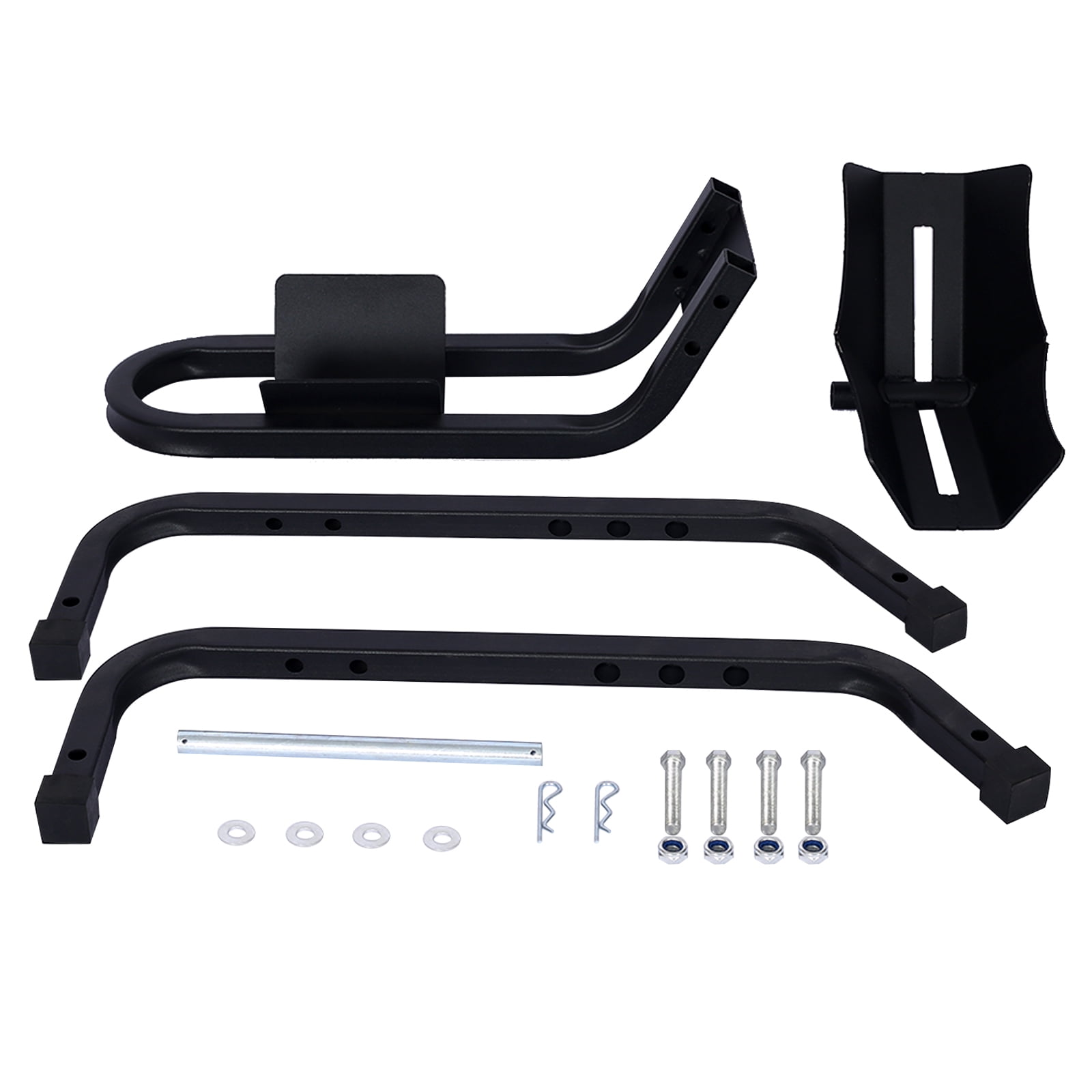 Motorcycle Front Tire Chock, Heavy Duty Wheel Stand for 17-21 in Wheels, Black Steel