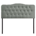 thumbnail image 2 of Modern Contemporary King Size Fabric Headboard, Grey Fabric, 2 of 5