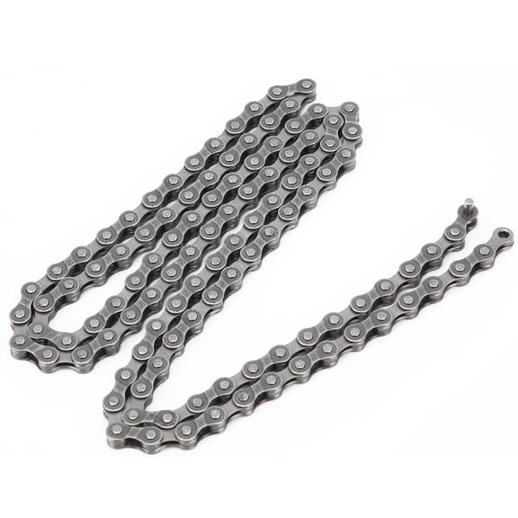 BIMZUC 6/7/8 Speed Bike Chain Reusable Replacement Steel Bicycle Chain for Mountain and Road Bikes, Grey