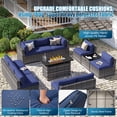 thumbnail image 3 of Sunmthink 12-Piece Outdoor Patio Furniture, Patio Furniture Sets with Fire Pit, Wicker Outdoor Conversation Set and Waterproof Cover, 3 of 9