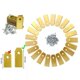 thumbnail image 1 of Premium Replacement Blade For Robotic Lawnmower Set 43 Mm Long Titanium Coating For Up To 40% More Mowing Time, 1 of 5