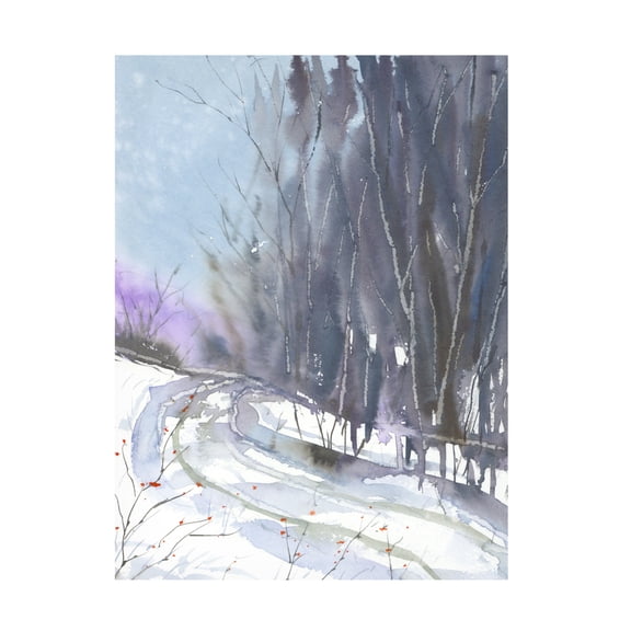 Canvas Wall Art - Randy Noble Fine Art 'Deep Trail' Wall Art for Living Room, Bedroom, or Office Décor by Trademark Fine Art - 14 x 19 Inches