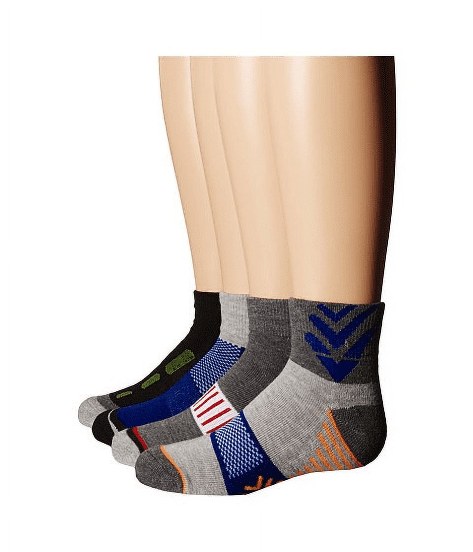Jefferies Socks Girls Tech Sport Colorful Pattern Cushion Low Cut 6 Pack, Multi, X-Small US