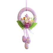 Worallymy Easter Egg Decoration DIY Round Animal Ring Craft for Home Kindergarten Hanging Ornament, Purple