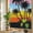 Black, variant on Sunset Window Privacy Film, Palm Trees Beach Coastal Ocean Summer Stained Glass Rainbow Film Decorative Window Clings, Static Cling Sun Blocking Stickers 17.7" x 39.3"