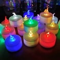 thumbnail image 1 of Velas LED de Té LANKER 24 Pack cambio de color sin Llama decoración multicolor, 1 of 3