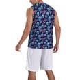 thumbnail image 2 of Sikiie purple flower blue Skull Basketball Jersey Reversible Men's Mesh Athletic Sports Shirts Training Practice S-4XLMedium, 2 of 6