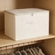 thumbnail image 5 of MTBLYS Caja de almacenamiento plegable de gran capacidad con cremallera | Organizador que ahorra espacio para ropa|mantas y juguetes | Tapa resistente, 5 of 6