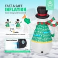 thumbnail image 4 of Muñeco de nieve inflable navideño para decoración exterior VIVOHOME de 6 pies, 4 of 7