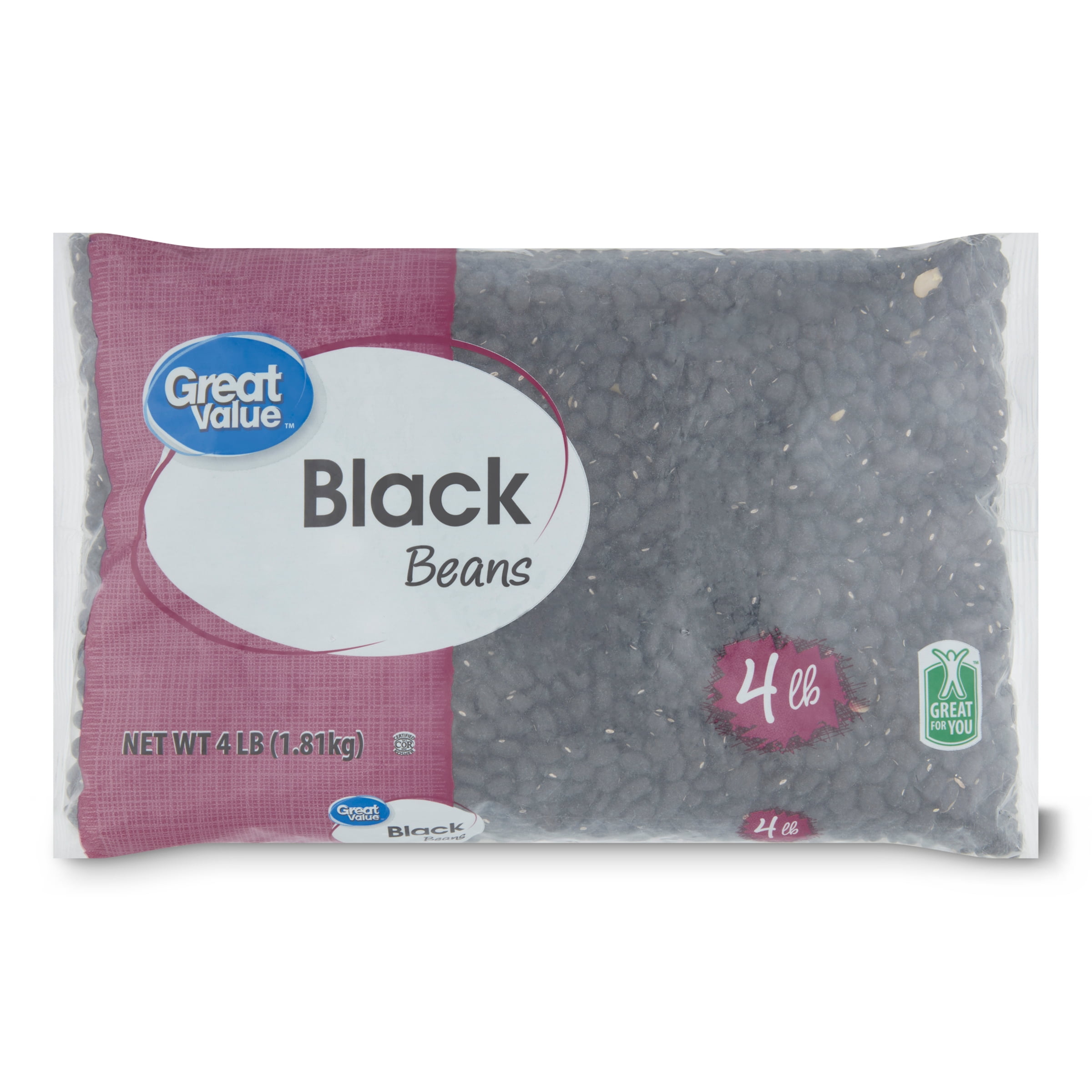 Great Value Black Beans, 4 lb