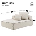 thumbnail image 2 of Special-shaped Frame for Luxury Boucle Floor Couch Set, Oversized Modular U Shaped Sectional Sofa, Convertible Sleeper Couch, Spacious Foam-Filled Sofa Bed for Living Room, Beige, 2 of 9