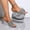 Silver, variant on Women's Glitter Peep Toe Heeled Mules, Clear Crystal Heel Dress Sandals, Comfortable Slip-On High Heel Shoes for Summer & Party Wear