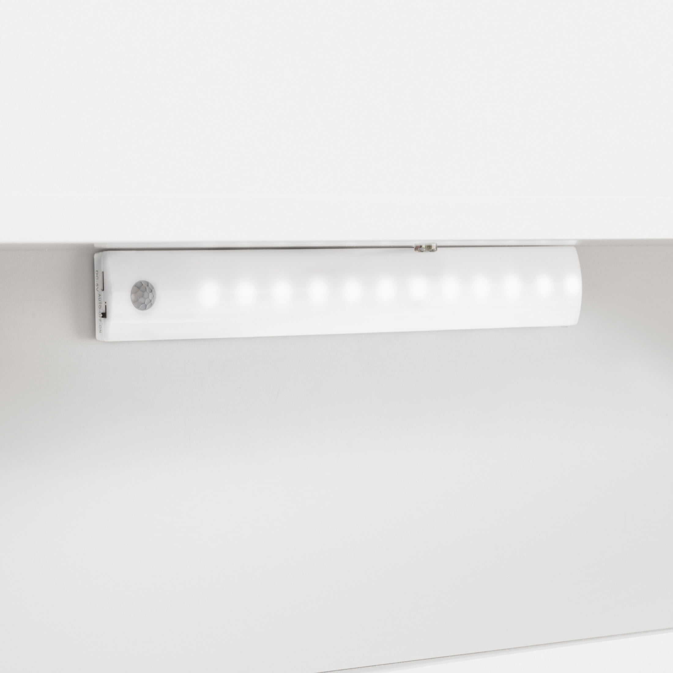 Noble House Elen Full Bed with Bookcase Headboard and LED  Sensor Light, Pine Wood Bed, Kid's Room, White