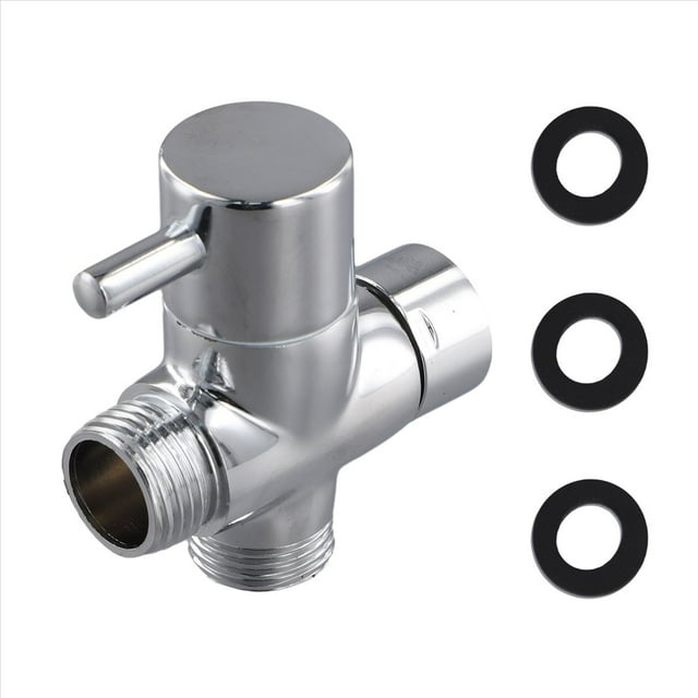 Válvula Desviadora de Brazo de Ducha de Metal y Latón, Separador de Agua de 3 Vías, Adaptador en T de Ducha de 20mm para Cabezal de Ducha de Mano