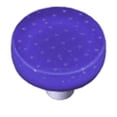 thumbnail image 1 of Bouton de Cabinet en Verre Rond Bleu Cobalt Profond - Poteau Noir, 1 of 1