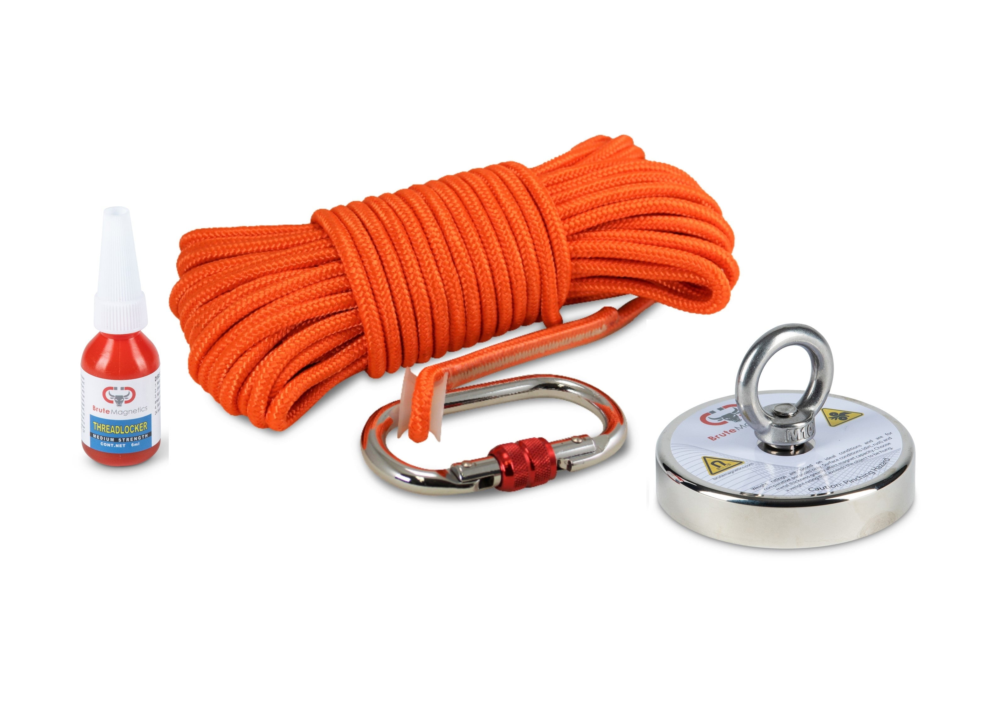 Deep Water Magnetic Fishing Bundle 18m. 400 kg. Includes 880 Pound Neodymium Magnet CRIK Magnet Fishing Kit with Case Waterproof Case Heavy Duty Rope and 60 ft.