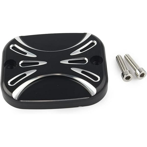 Applicable to jfqm Motorcycle Front Brake Reservoir Master Cylinder Guard Cover Fit for Harley Davidson Touring Street Dyna Road King Softail Aluminum