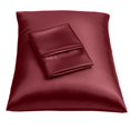 thumbnail image 1 of Funda de almohada de satén BLISSFORD para el cuidado del cabello y la piel, color burdeos, 1 of 9