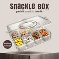 thumbnail image 2 of Cook With Color 8-Compartment Snackle Box, Charcuterie and Snack Container, Divided Serving Tray with Lids and Handle, Dishwasher Safe, Taupe, 2 of 8