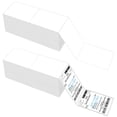 thumbnail image 2 of RyhamPaper 4" x 6" Fanfold Direct Thermal Shipping Labels, White Perforated, 4000 Labels, Compatible Zebra & Rollo Thermal Printers (2,000 Labels per Stack), 2 of 7