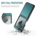 thumbnail image 5 of Dteck Case with Front Screen Protector for Samsung Galaxy Z Flip7 FE, Galaxy Z Flip 6 Premium PU Leather Case Slim Shockproof Protective Cover for Samsung Galaxy Z Flip7 FE/Z Flip 6,Green, 5 of 6