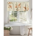 thumbnail image 4 of Retro Flower Valances for Windows Plum Blossom Bud Branch Leaves Linen Valance Rod Pocket Light Filtering Short Window Treatments Curtains for Kitchen Bathroom Living Room Bedroom, 54 x 18 Inch, 4 of 7
